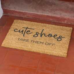 Cute Shoes Take Them Off Doormat Funny Entryway Mat, Modern Home D??cor, Humorous Front Door Gift - thumbnail 2