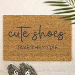 Cute Shoes Take Them Off Doormat Funny Entryway Mat, Modern Home D??cor, Humorous Front Door Gift - thumbnail 1