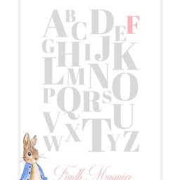 Personalised Peter Rabbit Nursery Alphabet Print, Beatrix Potter Birth Details, Peter New Baby Gift, Birth Announcement, Christening Gift - thumbnail 2