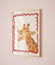 Giraffe Safari Nursery Print - Toddler Room Wall Art Poster - thumbnail 1