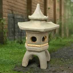 Concrete Pagoda Sculpture Stone Lantern Statue Outdoor Asian Figure Cement Ornament Pagoda Lover Gift Handmade Yard Art - thumbnail 1