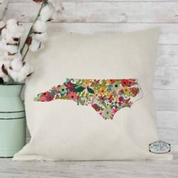 Pillow Cover, Pillow, Case, Custom State, Farmhouse Decor, Throw Home Floral, Wisconsin - thumbnail 2