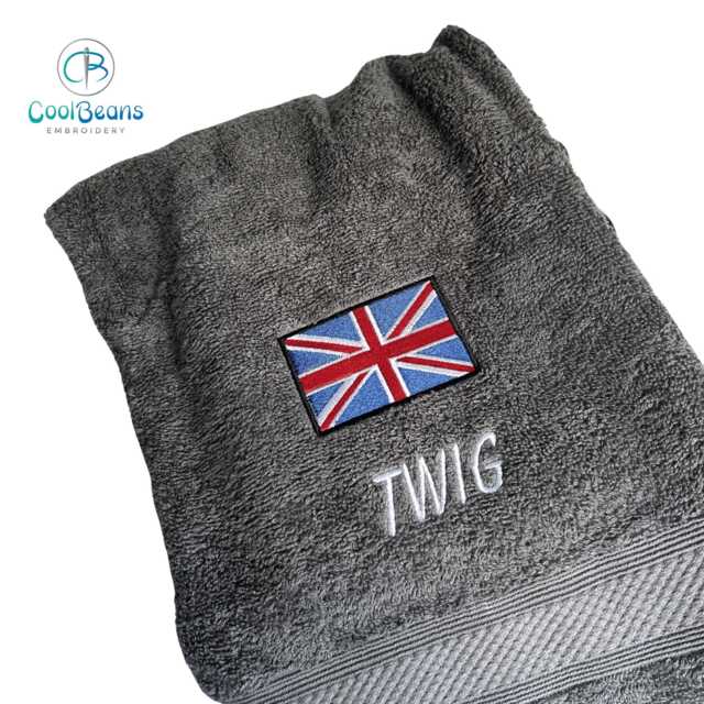 Union Jack Towel - Personalised Face Cloth/Hand Bath - image 1