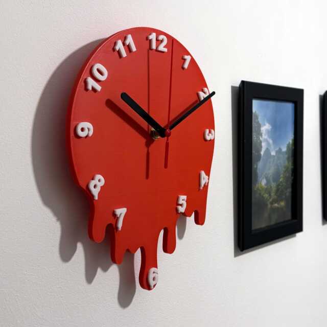 Melting Dripping Clock Wall Mounted Colourful - image 1
