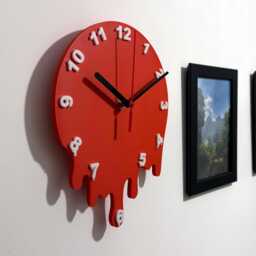 Melting Dripping Clock Wall Mounted Colourful