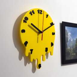 Melting Dripping Clock Wall Mounted Colourful - thumbnail 2