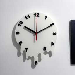 Melting Dripping Clock Wall Mounted Colourful - thumbnail 4