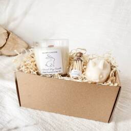 Easter Soy Candle Gift Set - Gifts Hot Across Bun Vanilla Caramel Scented Bunny Candle - thumbnail 3