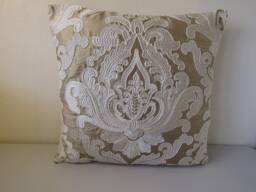 Designers Guild Fabric Connaught Birch Royal Collection Embroidery Cushion Cover - thumbnail 1