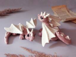 Needle Felted Dragon Couple Fantasy Valentine Gift Figurines
