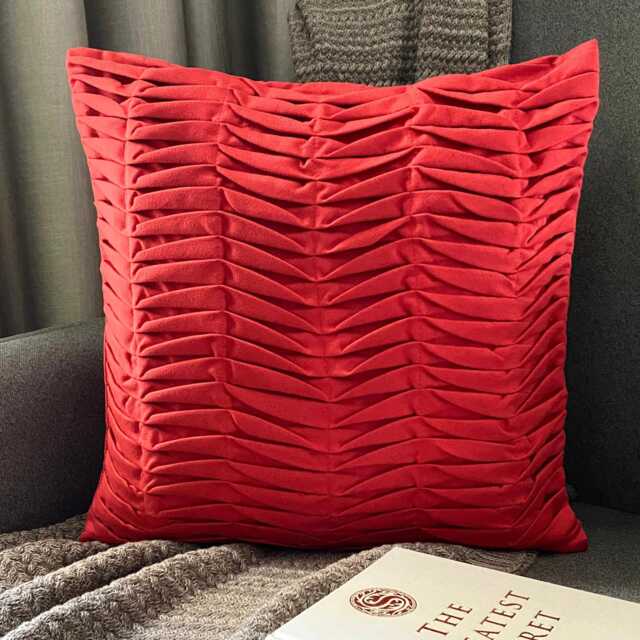 "Decorative Red Pillow Case Cover 16""x16" - image 1