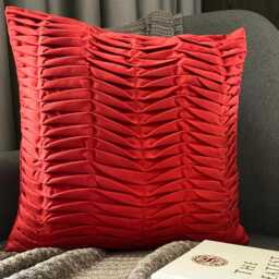 "Decorative Red Pillow Case Cover 16""x16" - thumbnail 2