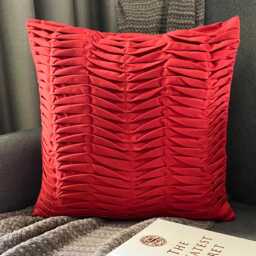 "Decorative Red Pillow Case Cover 16""x16" - thumbnail 1