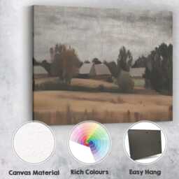 Rustic Farmstead Fields Impressionist Country Landscape Canvas Wall Art Print Decor Picture Ready To Hang - thumbnail 2
