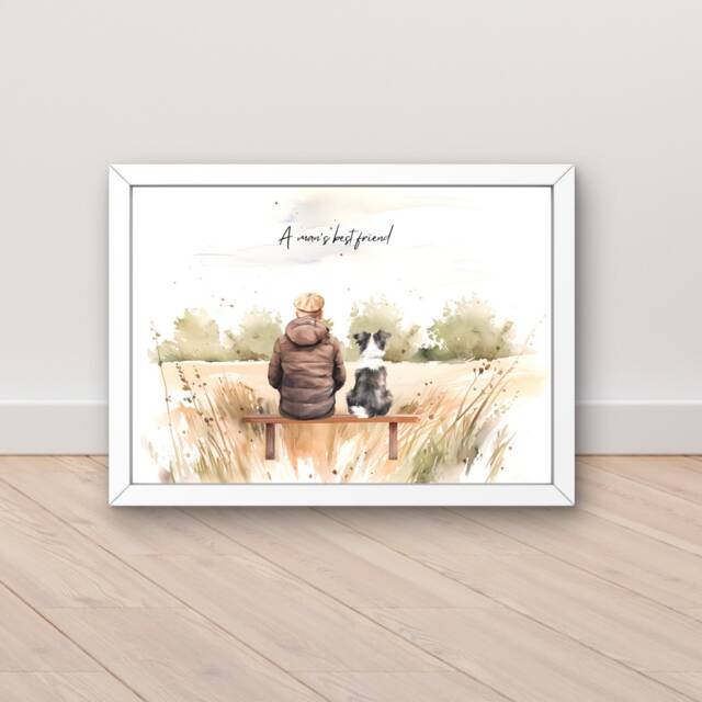 Dog Gifts For Dad, From The To Fathers Day Daughter, Gift Personalised Pet Print, Presents Dad - image 1