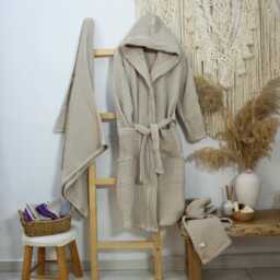 Organic Cotton Waffle Turkish Towel Set Bath & Hand - thumbnail 4