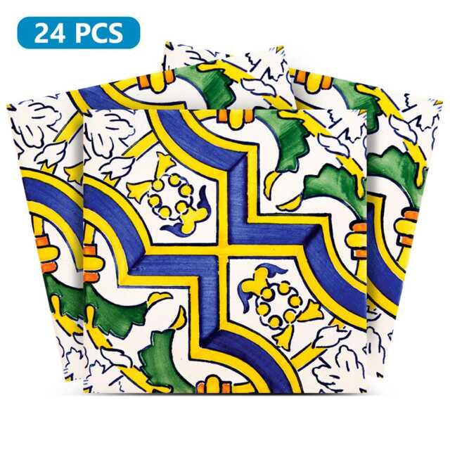 Bathroom Fliesenaufkleber Tile Stickers Kitchen Decals Spanish Tiles Set Of 20 Tiles Decals Wall Stickers V12 - image 1