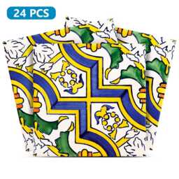 Bathroom Fliesenaufkleber Tile Stickers Kitchen Decals Spanish Tiles Set Of 20 Tiles Decals Wall Stickers V12 - thumbnail 1