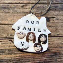 Personalised Family Plaque Wall Hanging Out New Home Sign Housewarming Gift Tree Clay - thumbnail 3
