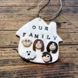 Personalised Family Plaque Wall Hanging Out New Home Sign Housewarming Gift Tree Clay - thumbnail 2