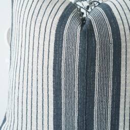 Black Neutral Tribal Hemp Hand Woven Natural Dye Color Lumbar Pillow Cover - thumbnail 2