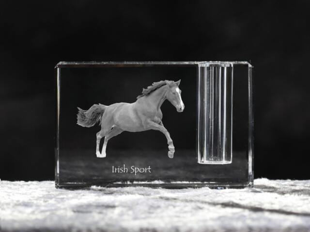 Irish Sport Horse, Crystal Pen Holder With Horse, Souvenir, Decoration, Limited Edition, Collection - image 1