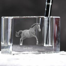 Irish Sport Horse, Crystal Pen Holder With Horse, Souvenir, Decoration, Limited Edition, Collection - thumbnail 3