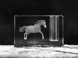 Irish Sport Horse, Crystal Pen Holder With Horse, Souvenir, Decoration, Limited Edition, Collection - thumbnail 1