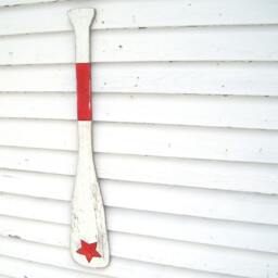 Decorative Oar Wall Decor Star Stripes Nautical Wall Decor Boat Wooden Oars Beach House Lake Paddle Coastal - thumbnail 2