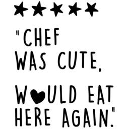 Chef Was Cute Funny Home Wall Art Print, Decor Fun Poster Typography Housewarming Gift, Cooking Humour Kitchen Print - thumbnail 3