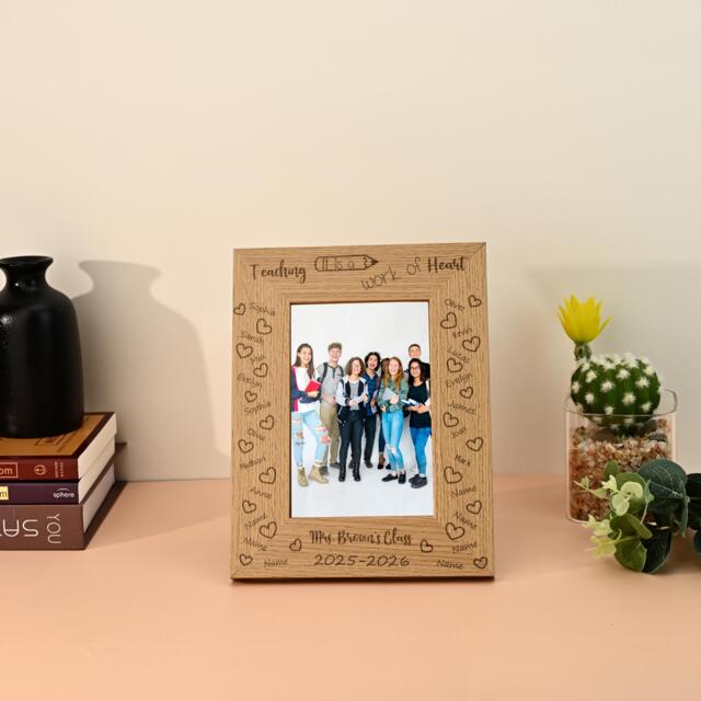 Teacher Gifts Frame, Appreciation Gifts, Class Photo Picture Gift From Student, Desk Decor, Thank You - image 1