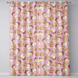 Cute Chocolate Milk & Cookies Kawaii Cartoon Sweet Snacks Seamless Pattern Readymade Eyelet Ring Top Thermal 100% Blackout Curtains - thumbnail 2