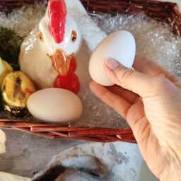 White Hen On A Nest, & Cicks, Ggs Basket, Ceramic Egg, Eggs Garden Animals Decor, Figurine - thumbnail 3