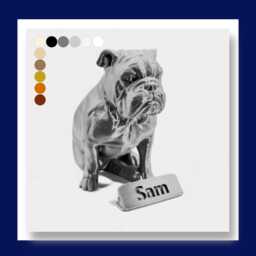 British Bulldog Dog Statue/Ornament - Custom Personalisation 11 Colours Available Matte & Metallic - thumbnail 2