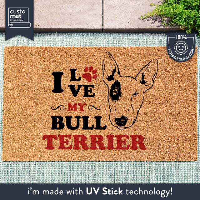 Bull Terrier Doormat - Dog Lover Gift Decor Pet Gifts - image 1