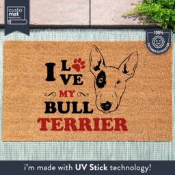 Bull Terrier Doormat - Dog Lover Gift Decor Pet Gifts - thumbnail 1