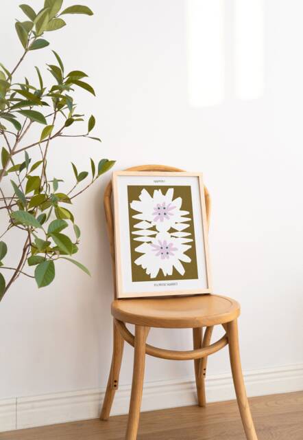Maputo Mozambique Flower Market Print - Nordic Pastel Decor - image 1