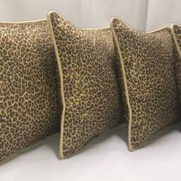 Leopard Print Cream & Brown Custom Pillow - thumbnail 4