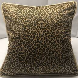 Leopard Print Cream & Brown Custom Pillow - thumbnail 3