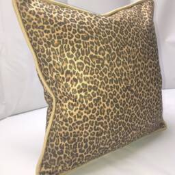 Leopard Print Cream & Brown Custom Pillow - thumbnail 2