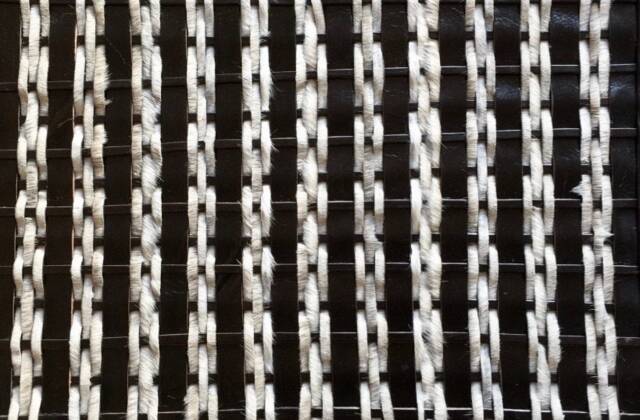 Woven Leather & Cowhide Rug Black & Light Grey Serrano - image 1