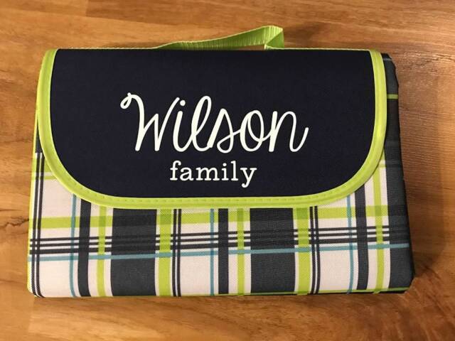 Personalized Extra Large Waterproof Outdoor Blanket With Tote
