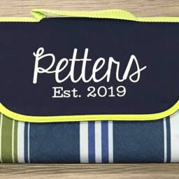 Personalized Extra Large Waterproof Outdoor Blanket With Tote Picnic Blanket Beach Mat Camping Wedding Gift - thumbnail 2