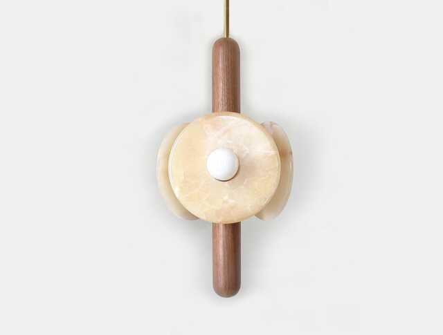 Onyx & Walnut Triple Modern Chandelier Kitchen Island Lighting Bathroom Foyer Ceiling Light Fixture - image 1
