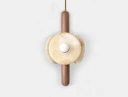 Onyx & Walnut Triple Modern Chandelier Kitchen Island Lighting Bathroom Foyer Ceiling Light Fixture