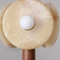 Onyx & Walnut Triple Modern Chandelier Kitchen Island Lighting Bathroom Foyer Ceiling Light Fixture - thumbnail 4