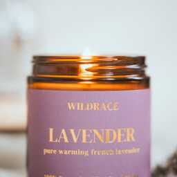 Lavender Candle, Minimal Gifts, Sage Green, Plastic Free Stress Relief Vegan Birthday Gift - thumbnail 2