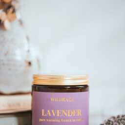 Lavender Candle, Minimal Gifts, Sage Green, Plastic Free Stress Relief Vegan Birthday Gift - thumbnail 3