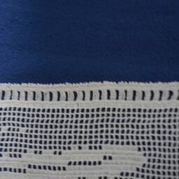 Crochet Curtain Natural Fish Crocheted Vintage Eel Bathroom - thumbnail 2