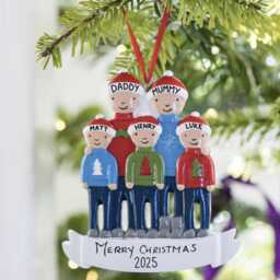 Personalized Family Christmas Jumper Decoration Hand Resin Keepsake